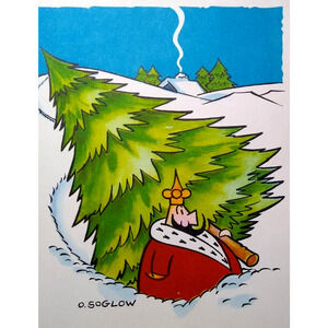 Little King Christmas Greeting Card Famous Comics 1951 King Features O Soglow